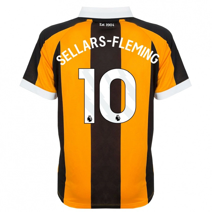 Danxen Heren Tyrell Sellars-Fleming #10 Oranje Zwart Wit Thuisshirt Thuistenue 2026/27 T-Shirt België