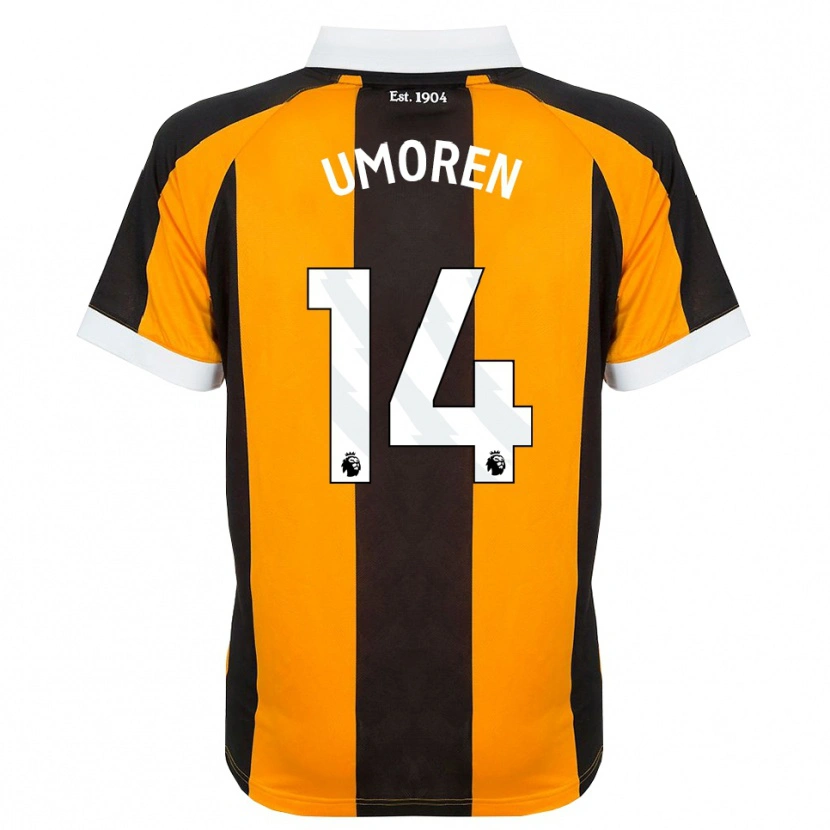 Danxen Heren Ekemini Umoren #14 Oranje Zwart Wit Thuisshirt Thuistenue 2026/27 T-Shirt België