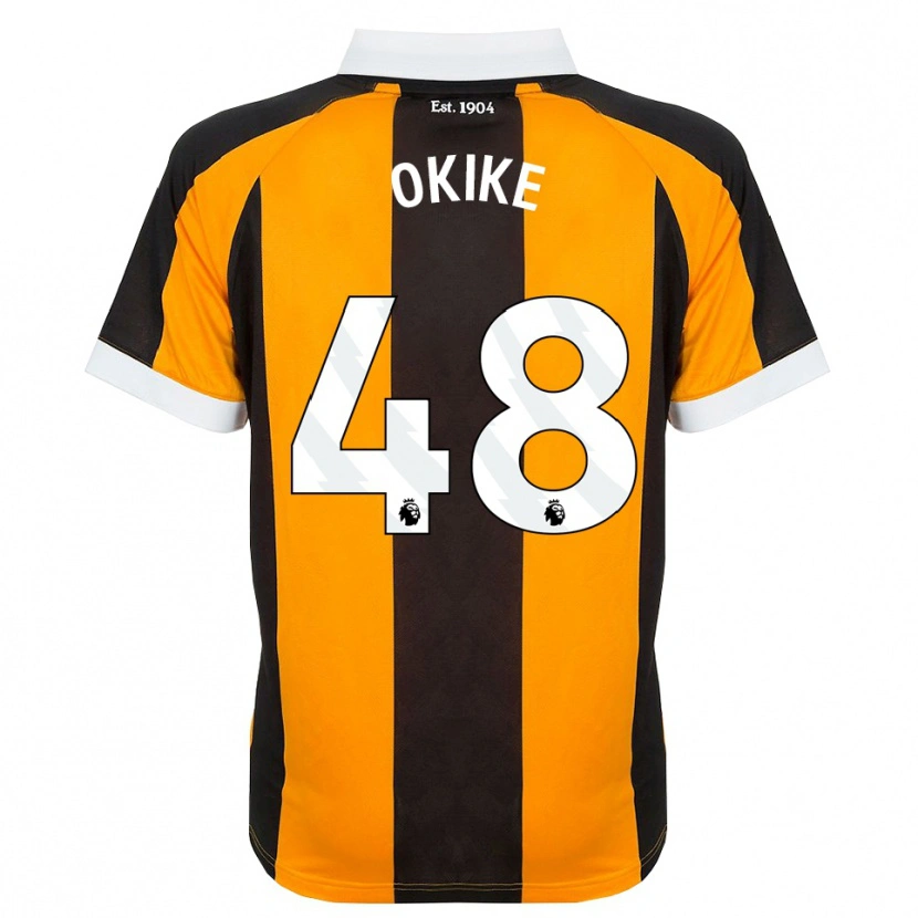 Danxen Heren Calvin Okike #48 Oranje Zwart Wit Thuisshirt Thuistenue 2026/27 T-Shirt België