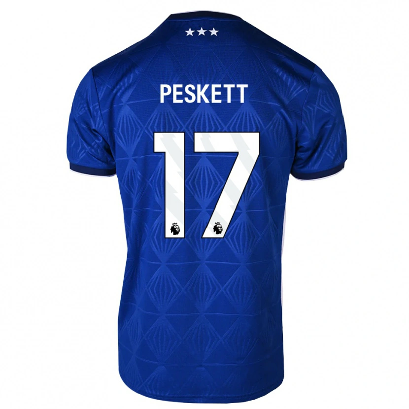 Danxen Heren Sophie Peskett #17 Mediumblue Wit Rood Thuisshirt Thuistenue 2026/27 T-Shirt België