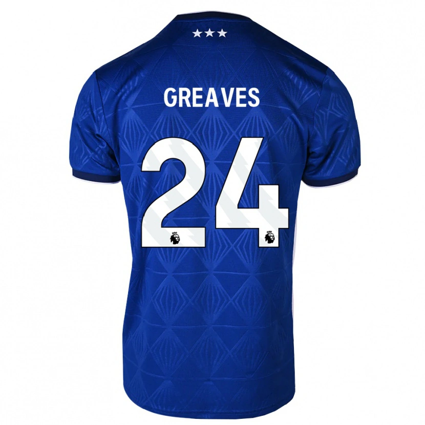Danxen Heren Jacob Greaves #24 Mediumblue Wit Rood Thuisshirt Thuistenue 2026/27 T-Shirt België