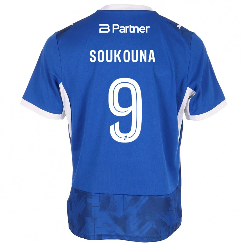 Danxen Heren Idrissa Soukouna #9 Mediumblue Wit Thuisshirt Thuistenue 2026/27 T-Shirt België