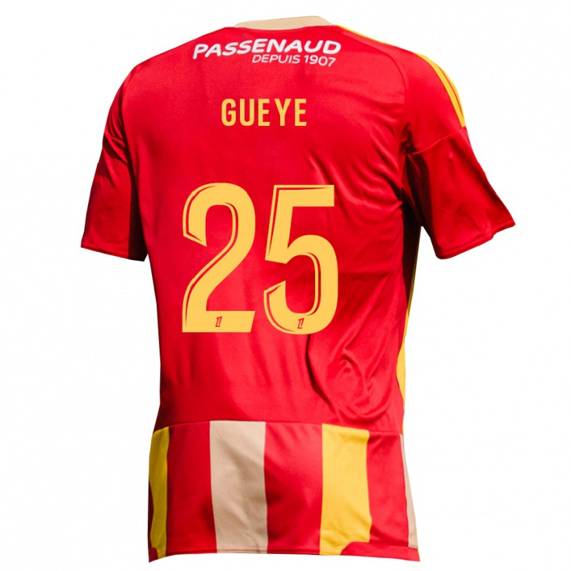 Danxen Heren Dame Gueye #25 Geel Rood Groen Thuisshirt Thuistenue 2026/27 T-Shirt België