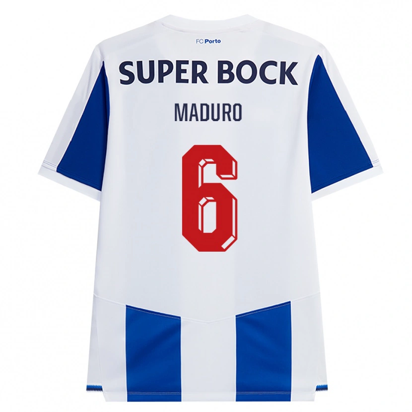 Danxen Heren Henrique Maduro #6 Blauw Wit Rood Thuisshirt Thuistenue 2026/27 T-Shirt België