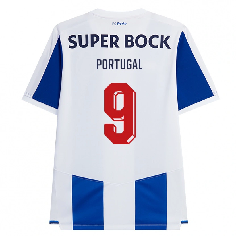 Danxen Heren Tiago Portugal #9 Blauw Wit Rood Thuisshirt Thuistenue 2026/27 T-Shirt België