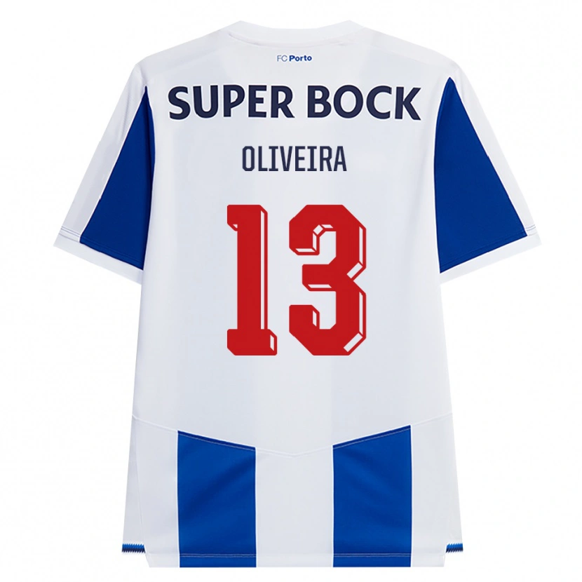 Danxen Heren Tomás Oliveira #13 Blauw Wit Rood Thuisshirt Thuistenue 2026/27 T-Shirt België