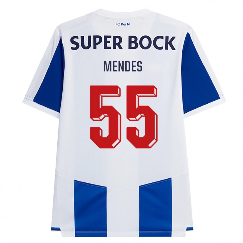 Danxen Heren Joao Mendes #55 Blauw Wit Rood Thuisshirt Thuistenue 2026/27 T-Shirt België