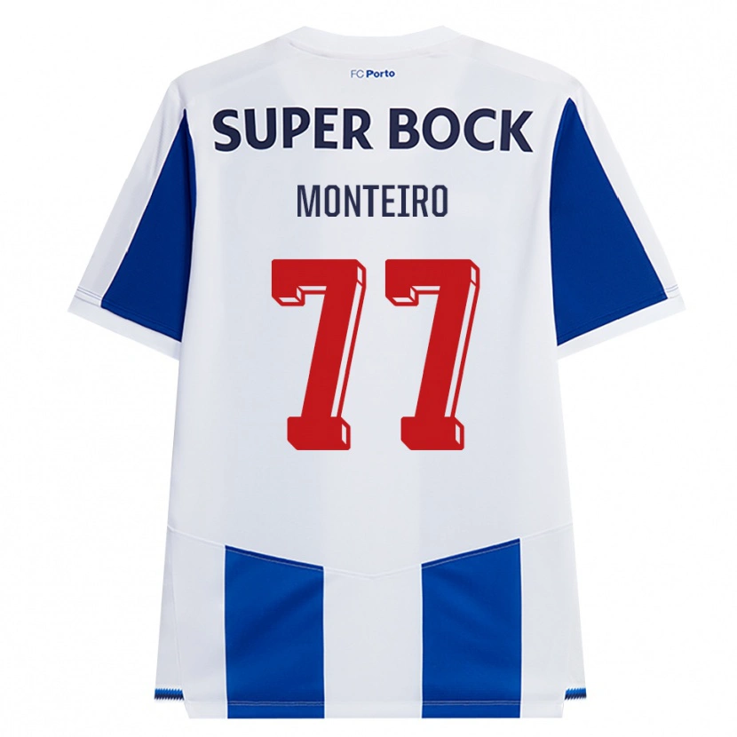 Danxen Heren Rui Monteiro #77 Blauw Wit Rood Thuisshirt Thuistenue 2026/27 T-Shirt België