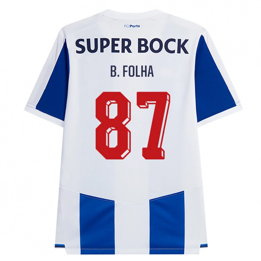 Danxen Heren Bernardo Folha #87 Blauw Wit Rood Thuisshirt Thuistenue 2026/27 T-Shirt België