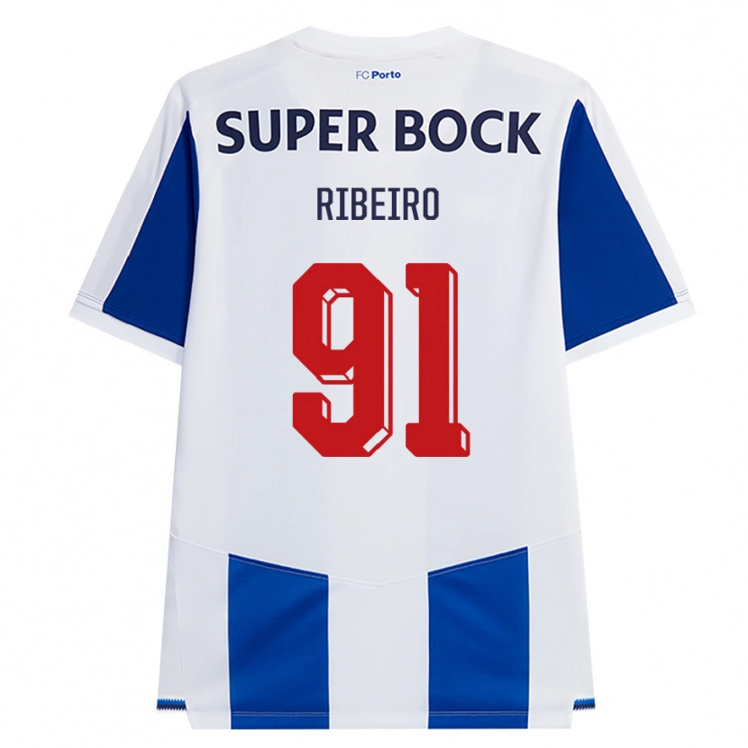 Danxen Heren Gonçalo Ribeiro #91 Blauw Wit Rood Thuisshirt Thuistenue 2026/27 T-Shirt België