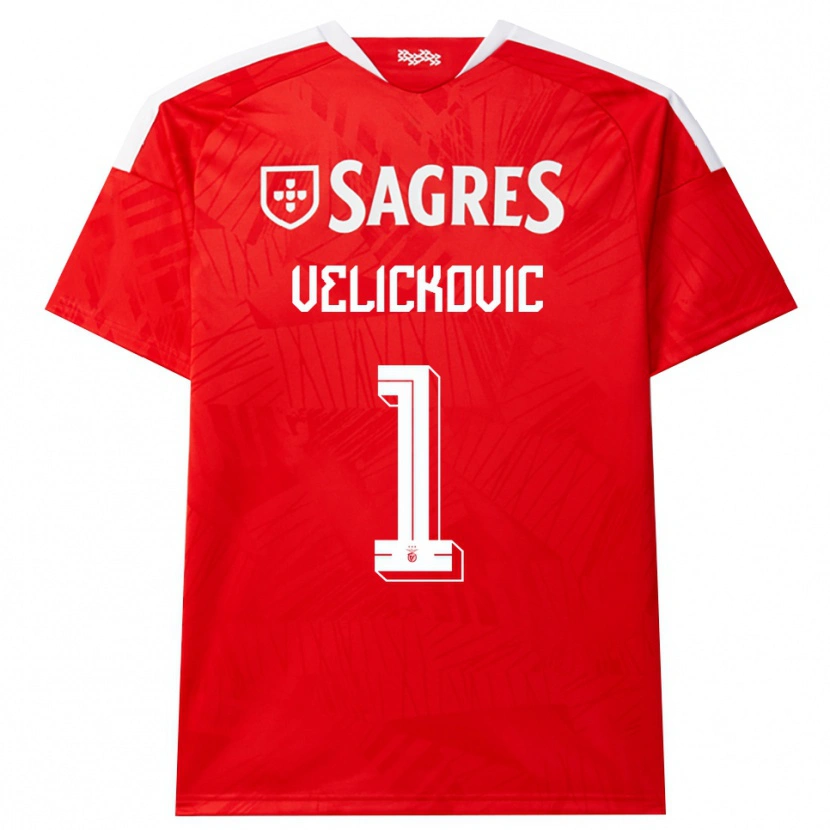 Danxen Heren Luka Velickovic #1 Rood Wit Geel Thuisshirt Thuistenue 2026/27 T-Shirt België