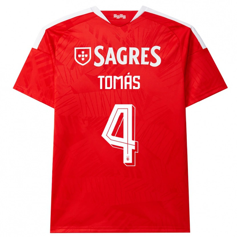 Danxen Heren Tomás Ferreira #4 Rood Wit Geel Thuisshirt Thuistenue 2026/27 T-Shirt België
