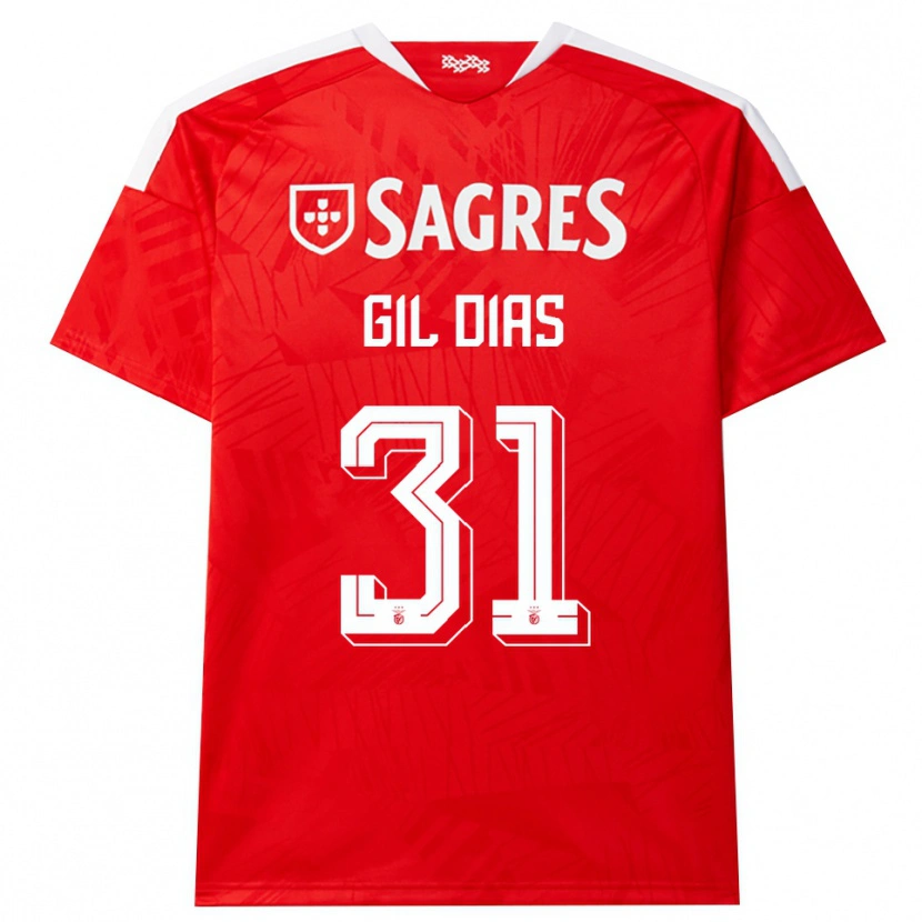 Danxen Heren Gil Dias #31 Rood Wit Geel Thuisshirt Thuistenue 2026/27 T-Shirt België