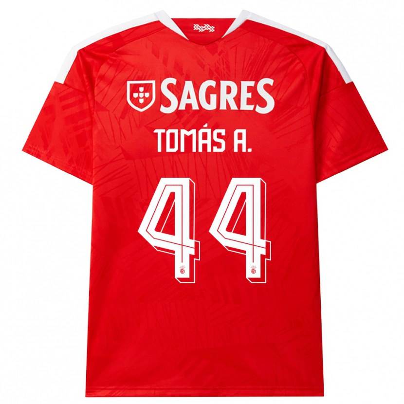 Danxen Heren Tomás Araújo #44 Rood Wit Geel Thuisshirt Thuistenue 2026/27 T-Shirt België