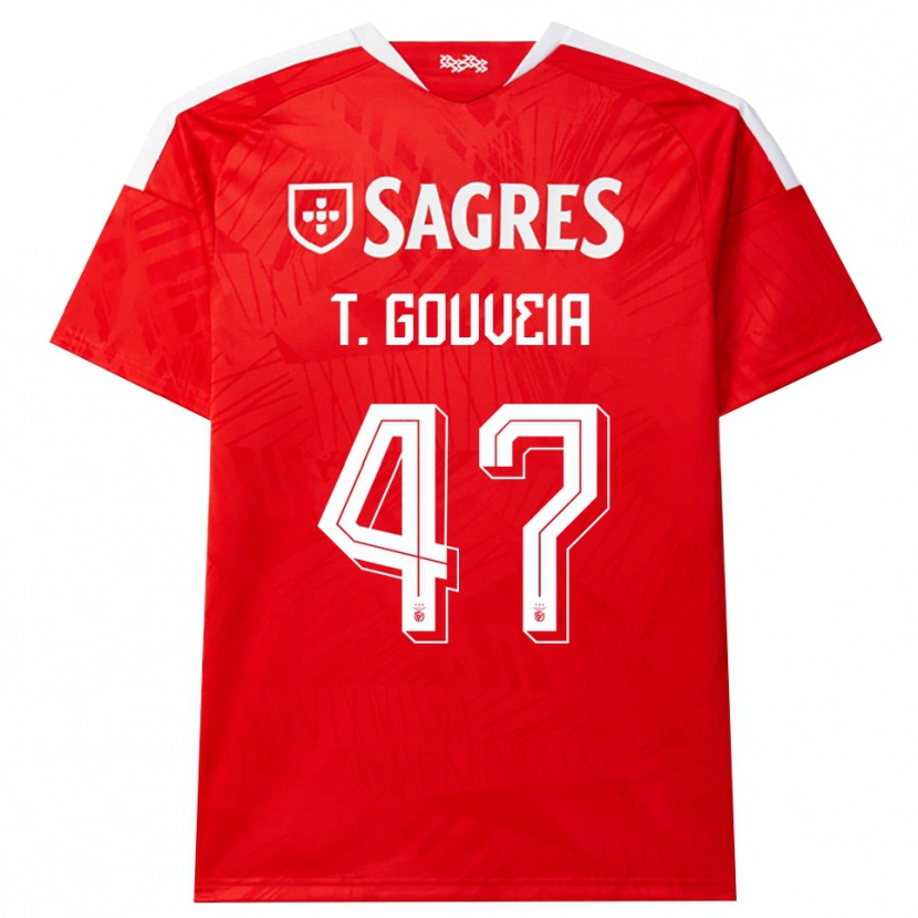 Danxen Heren Tiago Gouveia #47 Rood Wit Geel Thuisshirt Thuistenue 2026/27 T-Shirt België