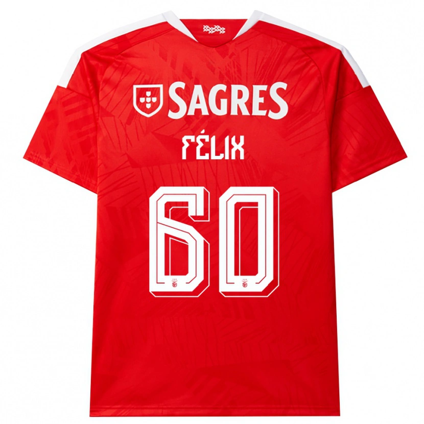 Danxen Heren Nuno Félix #60 Rood Wit Geel Thuisshirt Thuistenue 2026/27 T-Shirt België