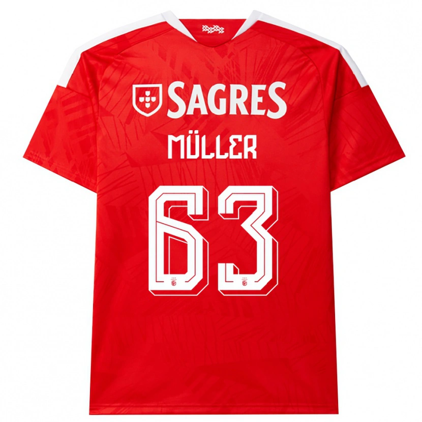 Danxen Heren José Müller #63 Rood Wit Geel Thuisshirt Thuistenue 2026/27 T-Shirt België