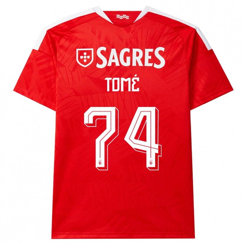 Danxen Heren Olivio Tomé #74 Rood Wit Geel Thuisshirt Thuistenue 2026/27 T-Shirt België