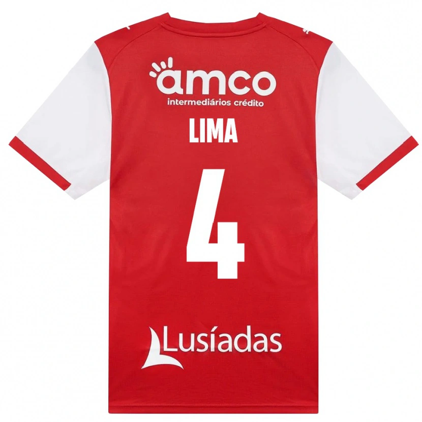 Danxen Heren Guilherme Lima #4 Wit Rood Zwart Thuisshirt Thuistenue 2026/27 T-Shirt België