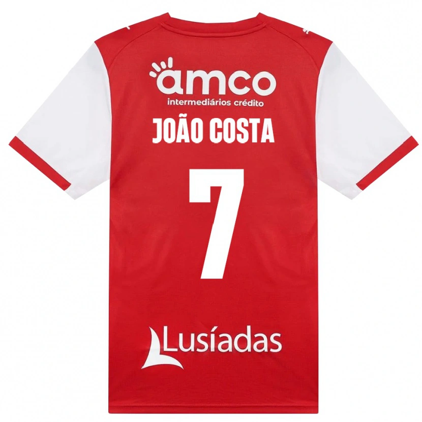 Danxen Heren João Costa #7 Wit Rood Zwart Thuisshirt Thuistenue 2026/27 T-Shirt België