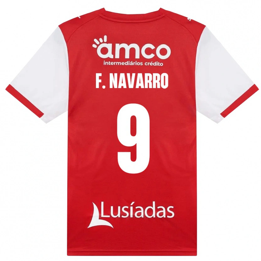 Danxen Heren Fran Navarro #9 Wit Rood Zwart Thuisshirt Thuistenue 2026/27 T-Shirt België