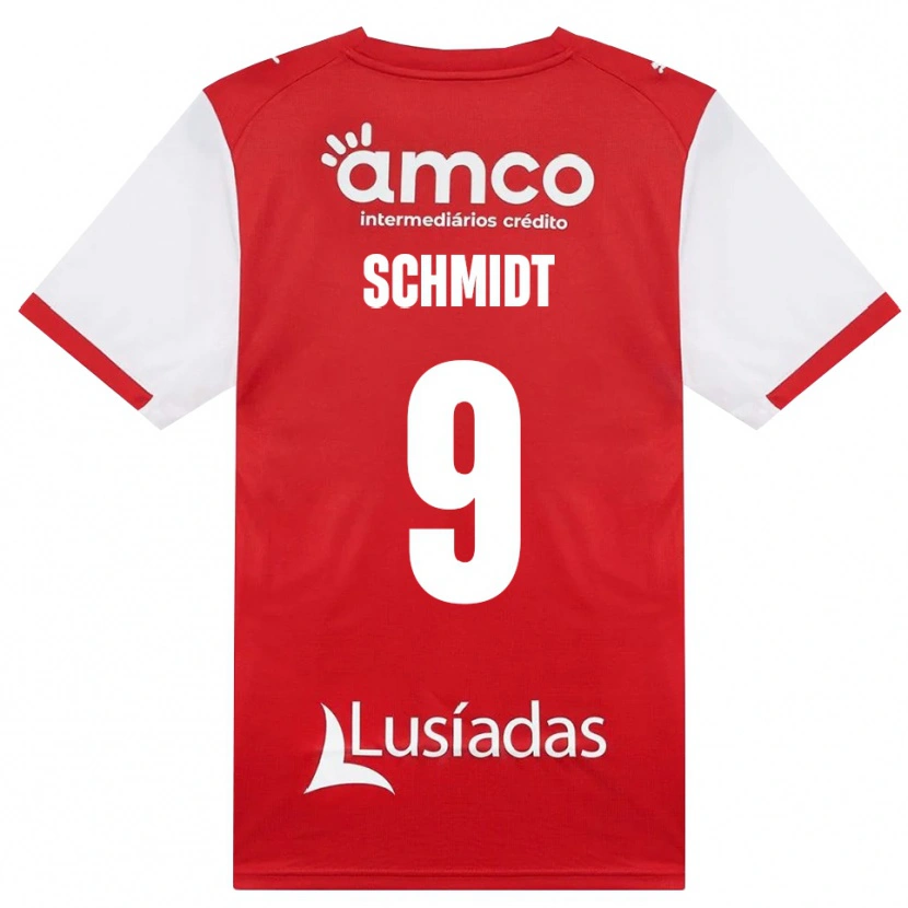 Danxen Heren Malu Schmidt #9 Wit Rood Zwart Thuisshirt Thuistenue 2026/27 T-Shirt België