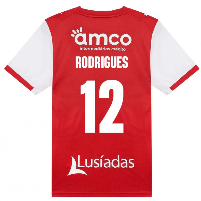 Danxen Heren David Rodrigues #12 Wit Rood Zwart Thuisshirt Thuistenue 2026/27 T-Shirt België