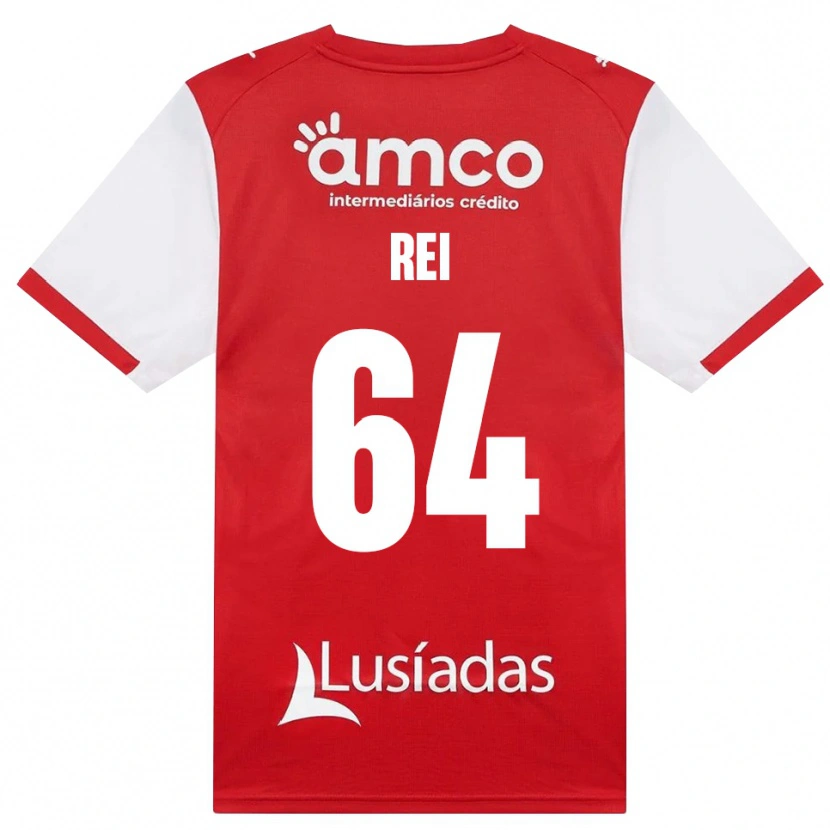 Danxen Heren Ricardo Rei #64 Wit Rood Zwart Thuisshirt Thuistenue 2026/27 T-Shirt België
