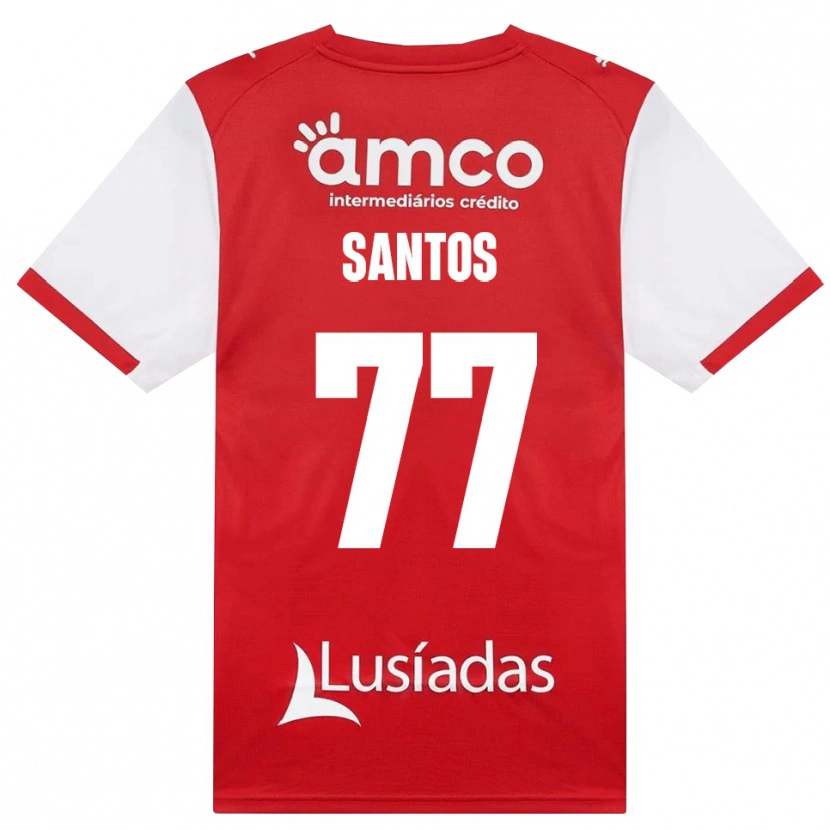 Danxen Heren Edu Santos #77 Wit Rood Zwart Thuisshirt Thuistenue 2026/27 T-Shirt België