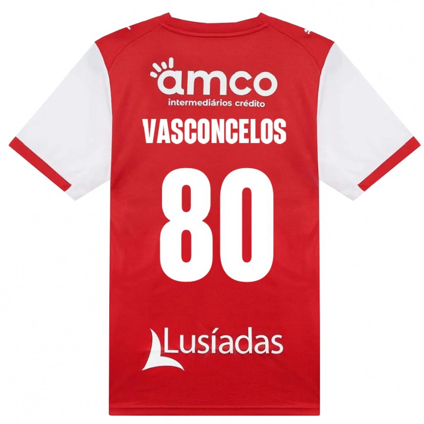 Danxen Heren Vasconcelos #80 Wit Rood Zwart Thuisshirt Thuistenue 2026/27 T-Shirt België