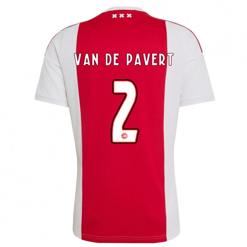 Danxen Heren Ryan Van De Pavert #2 Rood Wit Geel Thuisshirt Thuistenue 2026/27 T-Shirt België