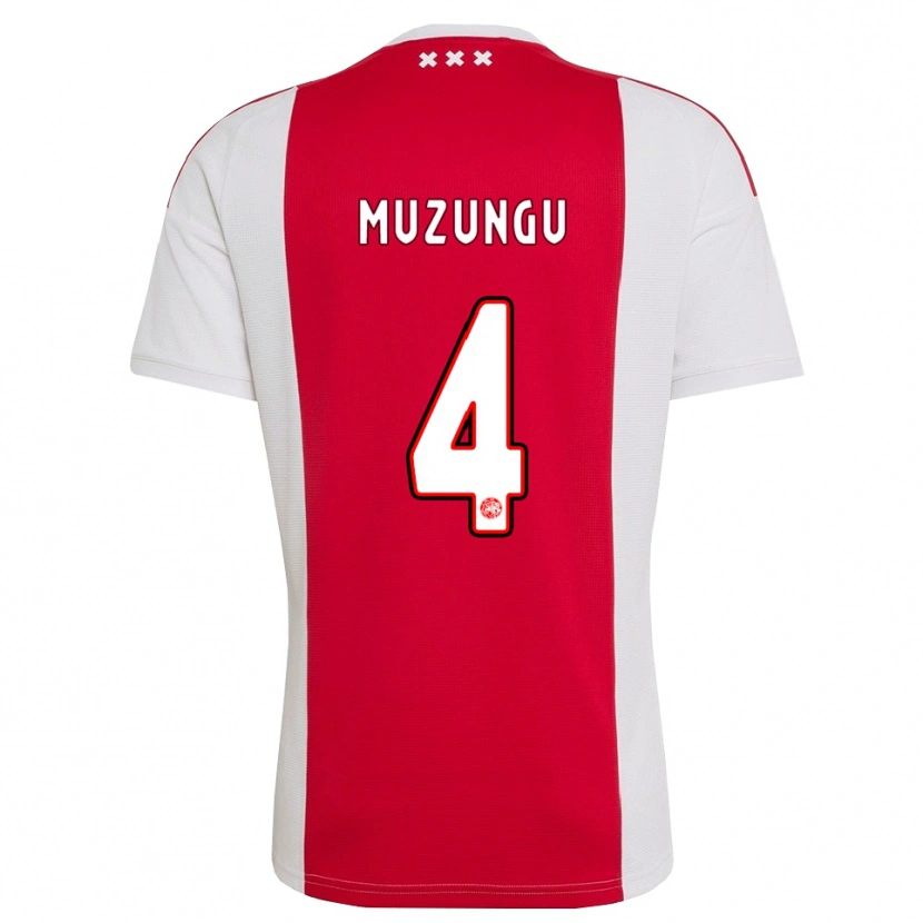 Danxen Heren Marvyn Muzungu #4 Rood Wit Geel Thuisshirt Thuistenue 2026/27 T-Shirt België