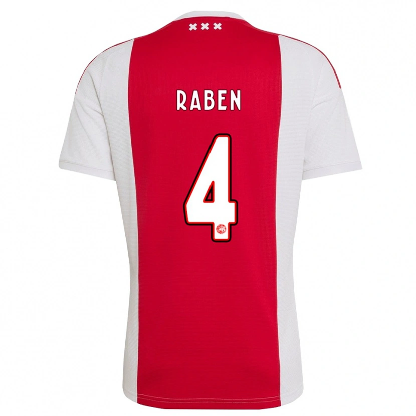 Danxen Heren Niall Raben #4 Rood Wit Geel Thuisshirt Thuistenue 2026/27 T-Shirt België
