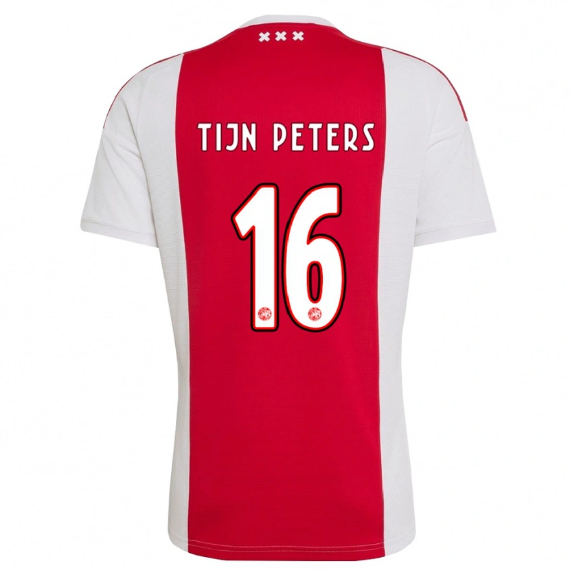 Danxen Heren Tijn Peters #16 Rood Wit Geel Thuisshirt Thuistenue 2026/27 T-Shirt België