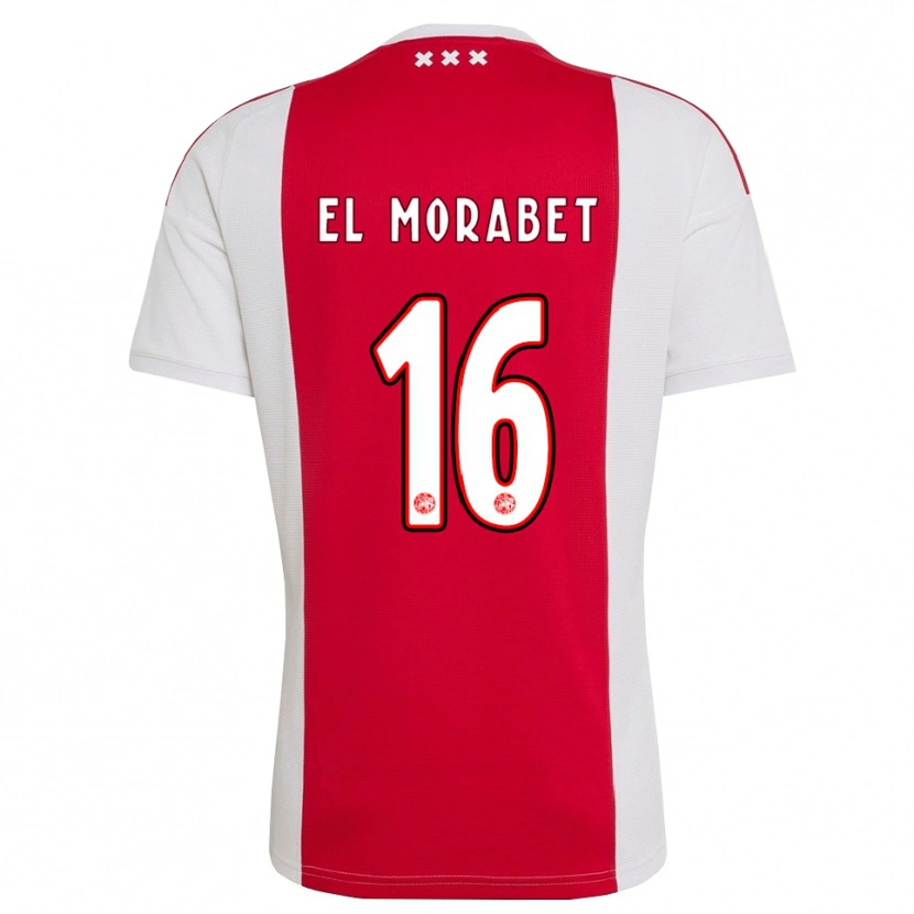 Danxen Heren Younes El Morabet #16 Rood Wit Geel Thuisshirt Thuistenue 2026/27 T-Shirt België