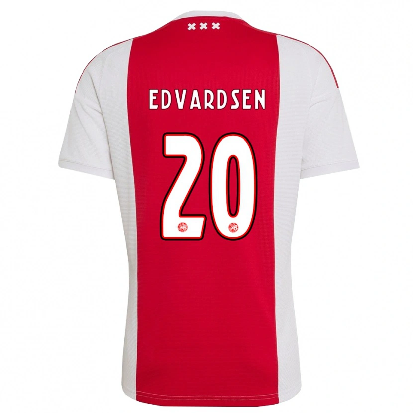 Danxen Heren Oliver Edvardsen #20 Rood Wit Geel Thuisshirt Thuistenue 2026/27 T-Shirt België