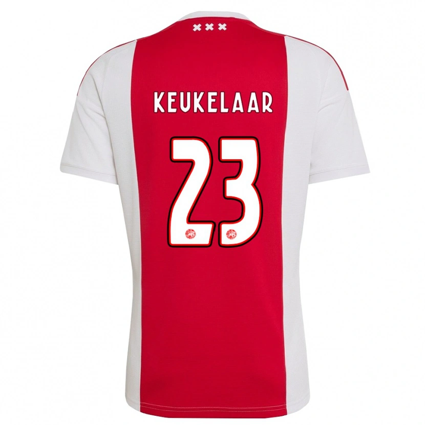 Danxen Heren Lotte Keukelaar #23 Rood Wit Geel Thuisshirt Thuistenue 2026/27 T-Shirt België