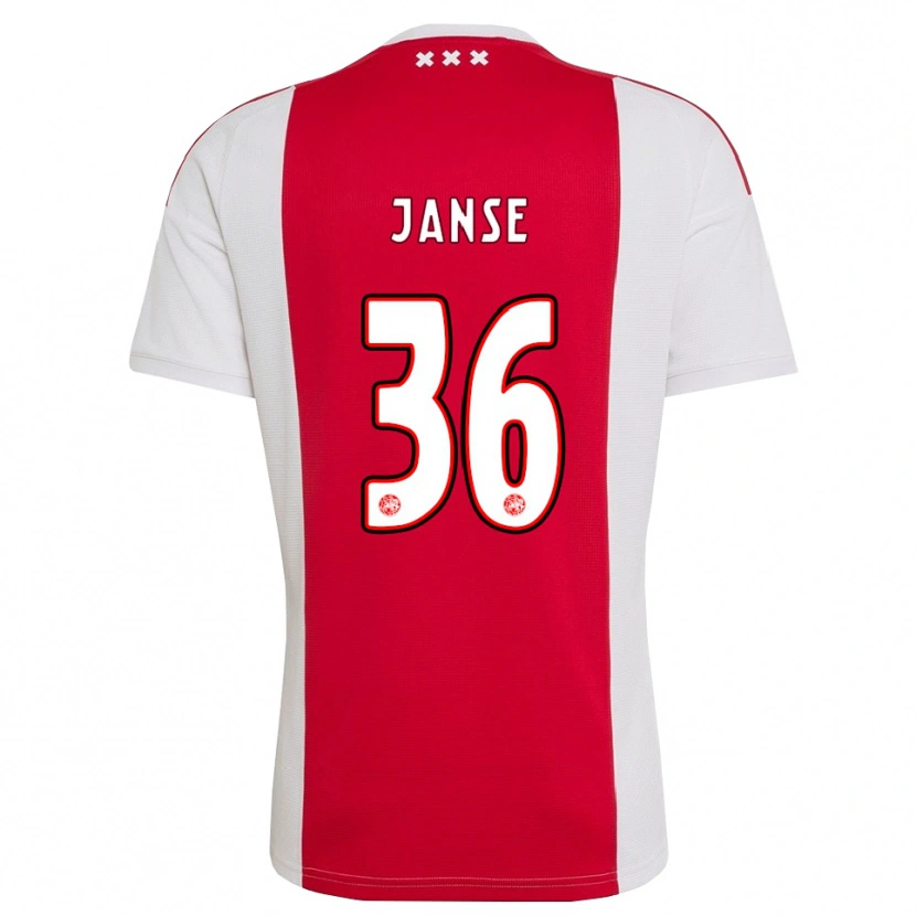 Danxen Heren Dies Janse #36 Rood Wit Geel Thuisshirt Thuistenue 2026/27 T-Shirt België