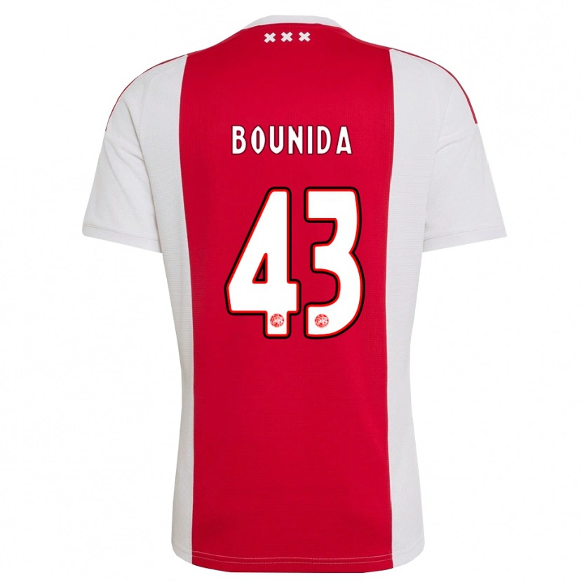 Danxen Heren Rayane Bounida #43 Rood Wit Geel Thuisshirt Thuistenue 2026/27 T-Shirt België
