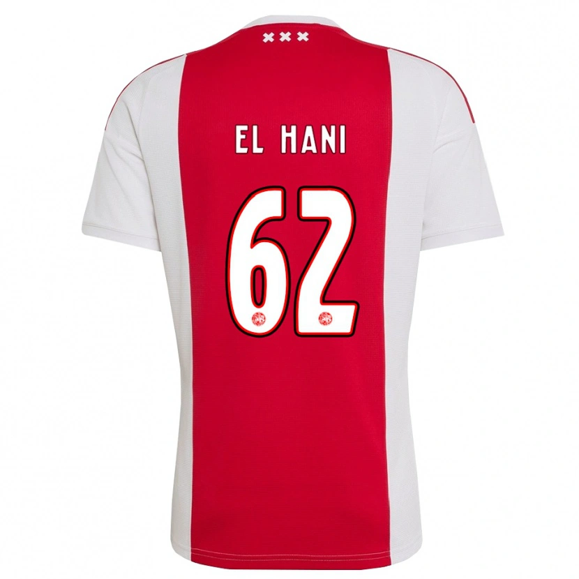 Danxen Heren Aymean El Hani #62 Rood Wit Geel Thuisshirt Thuistenue 2026/27 T-Shirt België