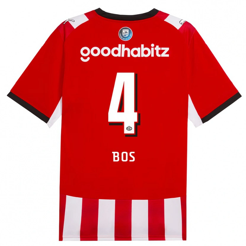 Danxen Heren Floris Bos #4 Rood Wit Zwart Thuisshirt Thuistenue 2026/27 T-Shirt België