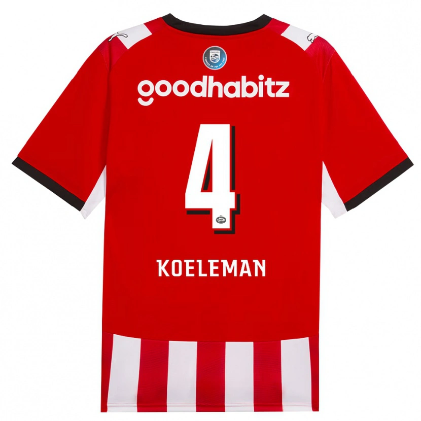 Danxen Heren Senna Koeleman #4 Rood Wit Zwart Thuisshirt Thuistenue 2026/27 T-Shirt België