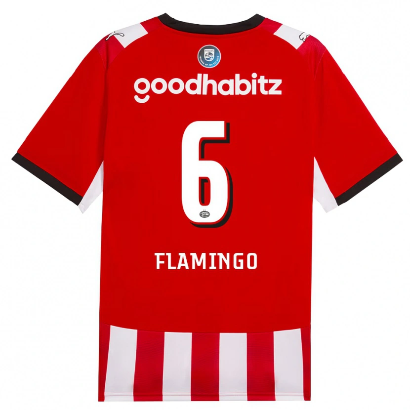 Danxen Heren Ryan Flamingo #6 Rood Wit Zwart Thuisshirt Thuistenue 2026/27 T-Shirt België