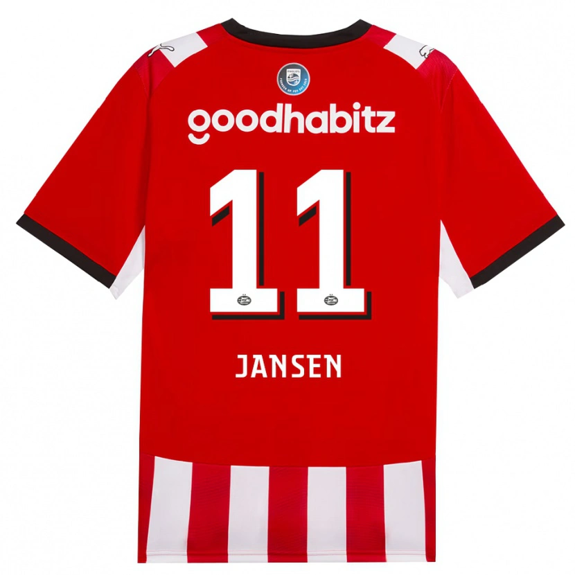 Danxen Heren Renate Jansen #11 Rood Wit Zwart Thuisshirt Thuistenue 2026/27 T-Shirt België