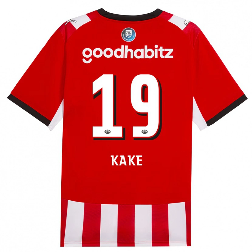 Danxen Heren Souhel Kake #19 Rood Wit Zwart Thuisshirt Thuistenue 2026/27 T-Shirt België