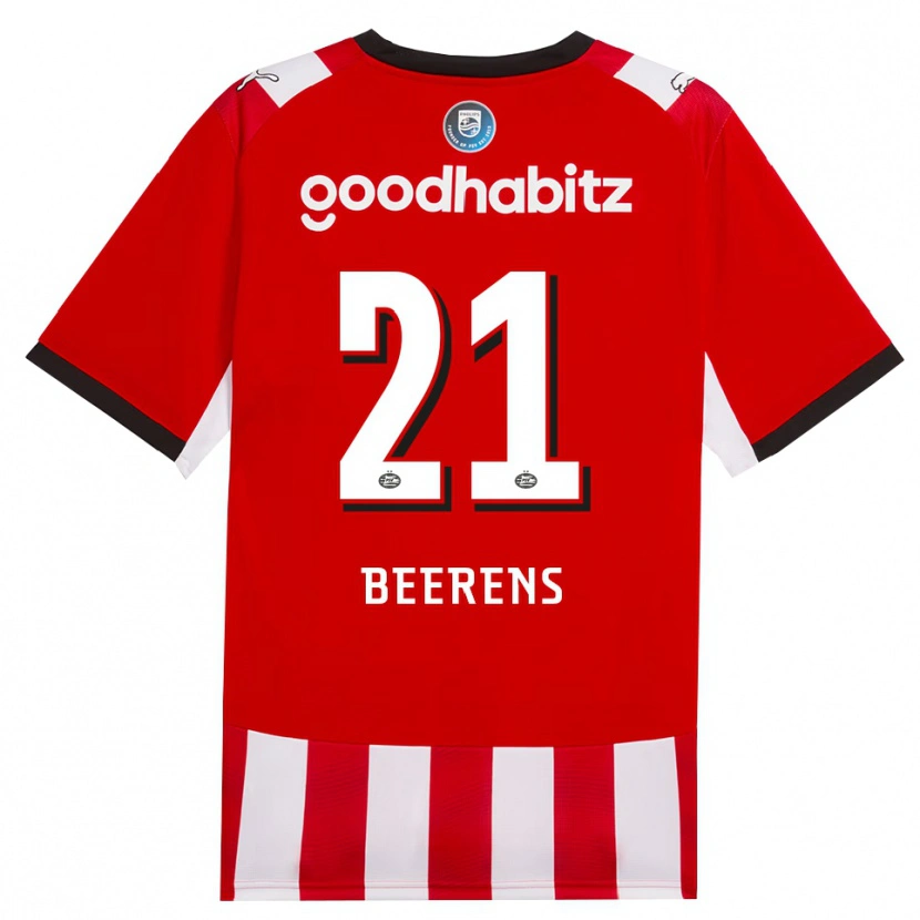 Danxen Heren Jairo Beerens #21 Rood Wit Zwart Thuisshirt Thuistenue 2026/27 T-Shirt België