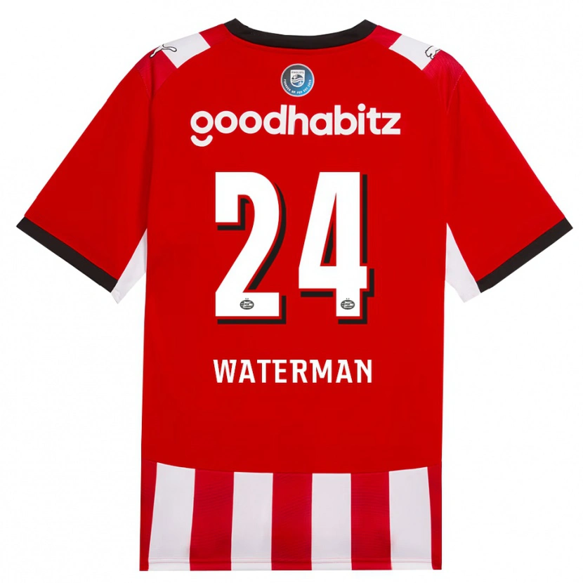 Danxen Heren Boy Waterman #24 Rood Wit Zwart Thuisshirt Thuistenue 2026/27 T-Shirt België
