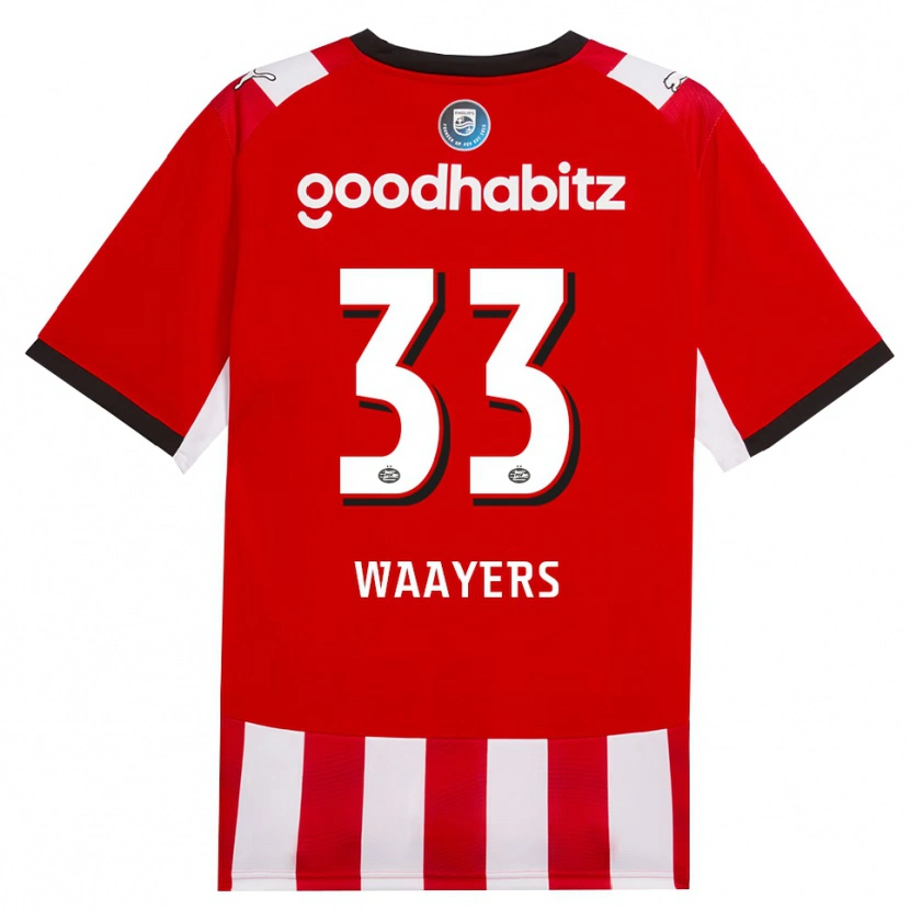 Danxen Heren Eus Waayers #33 Rood Wit Zwart Thuisshirt Thuistenue 2026/27 T-Shirt België