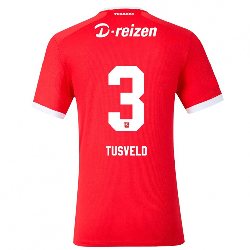 Danxen Heren Tijn Tusveld #3 Rood Wit Thuisshirt Thuistenue 2026/27 T-Shirt België