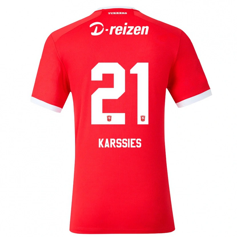 Danxen Heren Sam Karssies #21 Rood Wit Thuisshirt Thuistenue 2026/27 T-Shirt België